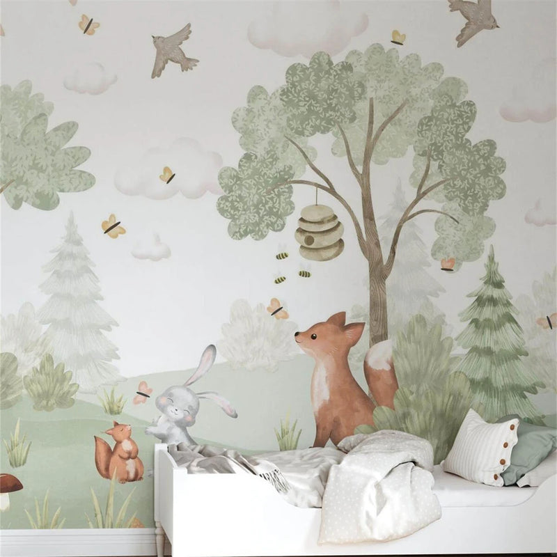 Petits habitants des bois — papier peint panoramique