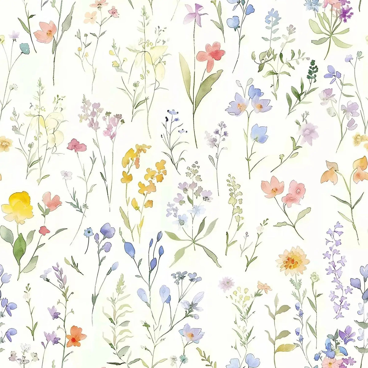 Aquarellwiese — Tapete als Rollenware