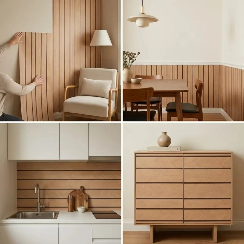 Boiseries miel — papier peint en rouleau