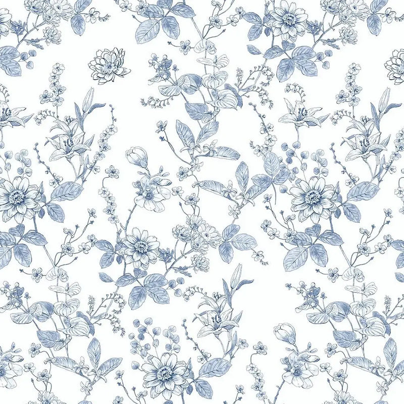 Fleurs d’azur — papier peint en rouleau