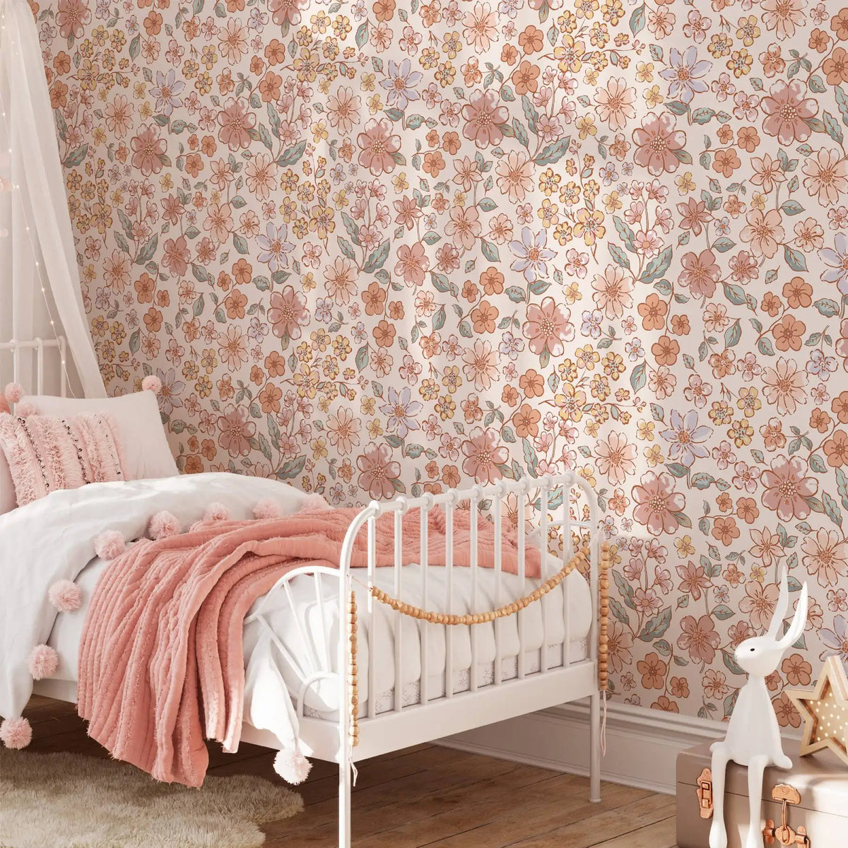 Fleurettes rosées — papier peint autocollant — visuel 5