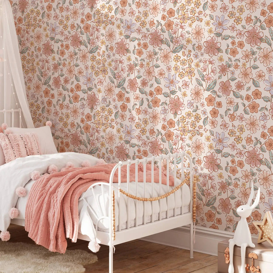 Fleurettes rosées — papier peint autocollant — visuel 5