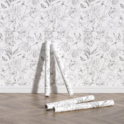Fleurs au trait — papier peint autocollant — visuel 2