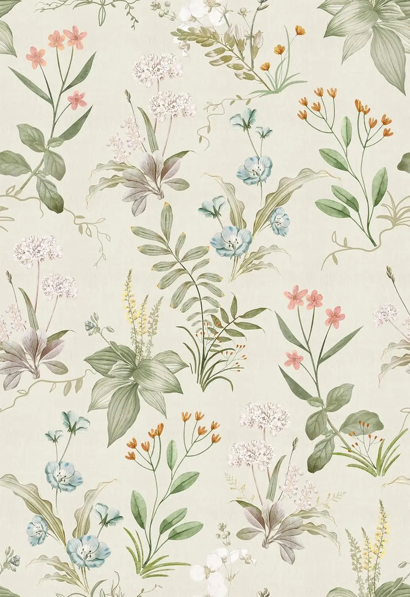 Fleurs d’herbier — papier peint en rouleau