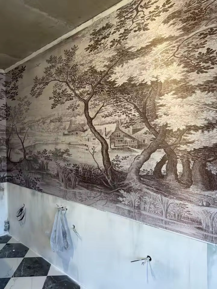 Bois de brume — photo réelle du décor pendant un aménagement intérieur.