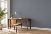Coloris & matières — Gris foncé, revêtement mural dans un bureau à domicile.