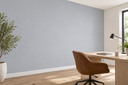 Coloris & matières — Gris clair, revêtement mural dans un bureau à domicile.