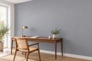 Coloris & matières — Gris, revêtement mural dans un bureau à domicile.