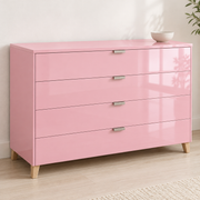 Couleurs d’atelier, nuance 18 : film adhésif appliqué sur une commode dans une pièce lumineuse.