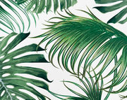 Feuillage tropical — motif 1, détail des palmes du dessin visible