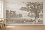 Forêt de gravure — Motif 6, bureau (mise en scène générée)