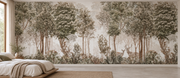 Forêt silencieuse — motif 7, panorama en situation dans une chambre