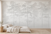 Forêt silencieuse — motif 8, panorama en situation dans une chambre
