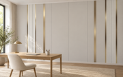 Papier peint Lignes architecturales, Motif 7, dans un bureau.