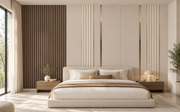Papier peint Lignes architecturales, Motif 8, dans une chambre.