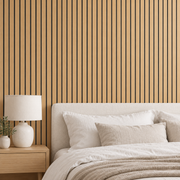 Lignes en relief — nuance 1, chambre (mise en scène générée)