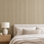 Lignes en relief — nuance 5, chambre (mise en scène générée)
