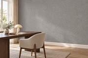 Maille de lin — Beige et gris — aspect lin, revêtement mural dans un bureau à domicile.