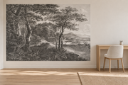 Paysage gravé — Motif 4, bureau (mise en scène générée)