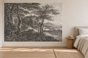 Paysage gravé — Motif 4, chambre (mise en scène générée)