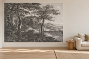 Paysage gravé — Motif 4, salon (mise en scène générée)