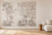Paysage gravé — Motif 9, salon (mise en scène générée)