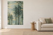 Paysage gravé — Motif 13, salon (mise en scène générée)