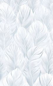 Papier peint Plumes de soie, Motif 2, détail des plumes du côté gauche.