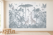 Safari des petits — motif 10, papier peint dans une salle de jeux