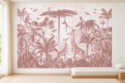 Safari des petits — motif 11, papier peint dans une chambre d’enfant