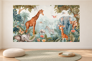 Safari des petits — motif 13, papier peint dans un coin lecture