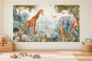 Safari des petits — motif 13, papier peint dans une salle de jeux