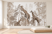 Safari des petits — motif 14, papier peint dans une chambre d’enfant