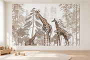 Safari des petits — motif 14, papier peint dans une salle de jeux