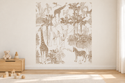 Safari des petits — motif 16, papier peint dans une salle de jeux