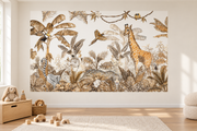Safari des petits — motif 18, papier peint dans une salle de jeux