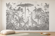 Safari des petits — motif 23, papier peint dans un coin lecture