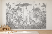 Safari des petits — motif 23, papier peint dans une salle de jeux