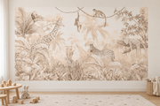 Safari des petits — motif 25, papier peint dans une salle de jeux