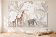 Safari des petits — motif 26, papier peint dans une chambre d’enfant