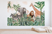 Safari des petits — motif 27, papier peint dans une chambre d’enfant
