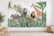 Safari des petits — motif 27, papier peint dans une salle de jeux