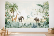 Safari des petits — motif 28, papier peint dans une salle de jeux