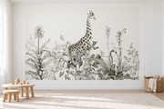 Safari des petits — motif 29, papier peint dans une salle de jeux