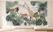 Safari des petits — motif 3, papier peint dans une chambre d’enfant