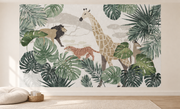 Safari des petits — motif 3, papier peint dans un coin lecture