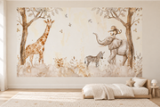 Safari des petits — motif 32, papier peint dans une chambre d’enfant
