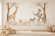 Safari des petits — motif 32, papier peint dans une salle de jeux