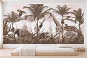 Safari des petits — motif 34, papier peint dans une chambre d’enfant
