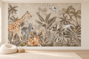 Safari des petits — motif 4, papier peint dans un coin lecture